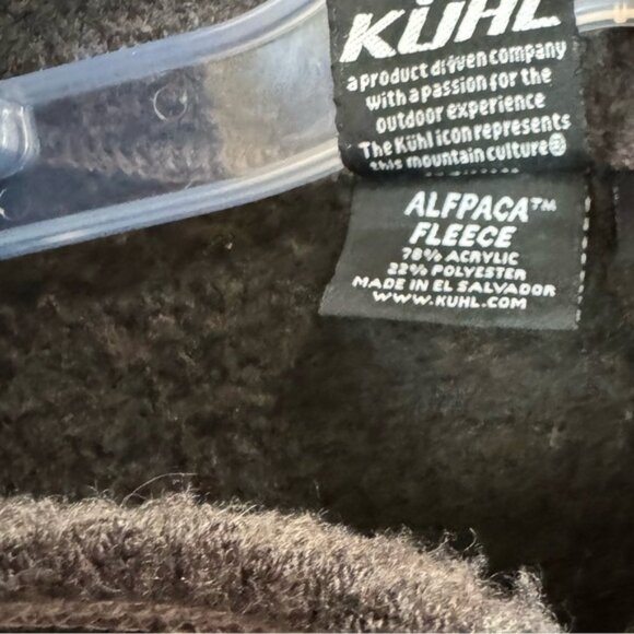 Kuhl Alfpaca Fleece Full Zipper Fleece Jacket Pockets Warm Outdoor Unisex L Grey - Picture 11 of 16